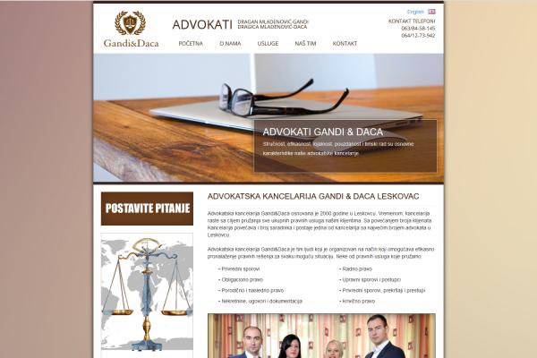 Izrada sajta za Advokatsku Kancelariju